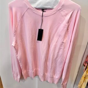 Monrow Light Pink Women's Supersoft Crew Neck Sweatshirt